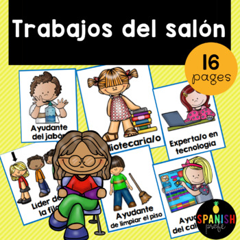 Preview of Classroom Jobs in Spanish (Trabajos / Ayudantes del salon)