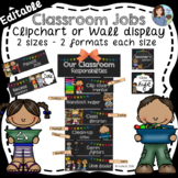 Classroom Jobs Chalkboard EDITABLE {Clip Chart or Wall Display}