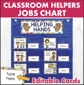 Classroom Jobs with Pictures - Job Chart - Colorful Polka Dot Theme