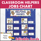Classroom Jobs Editable with Pictures Chart - Colorful Pol