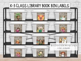 Classroom LIBRARY Book Bin LABELS, Elementary Library, K-3