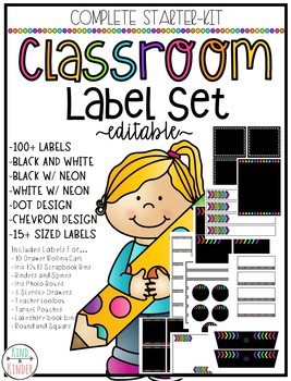 Preview of Classroom Theme Label Starter Pack {100+ EDITABLE Designs!}