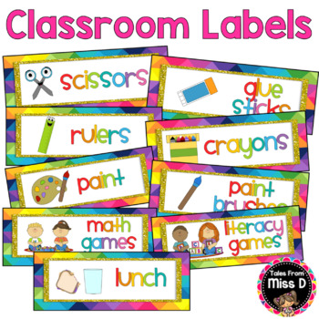 Classroom Labels by Tales From Miss D | TPT