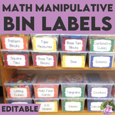 Printable Math Manipulative Labels - Editable Labels for A