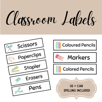 Preview of Classroom Labels (7 sheets, 35 labels)