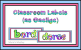 Classroom Labels (As Gaeilge)