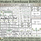 Classroom Labels & Binder Covers & Décor Editable BUNDLE -