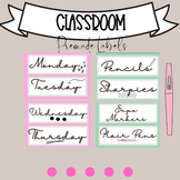 Classroom Labels Brag Tags Organization