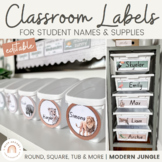 Classroom Labels Bundle | Modern Jungle | Editable Classro
