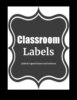 Preview of Classroom Labels (Chalk Board Design)
