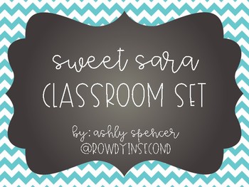 Preview of Classroom Labels & Decor - "Sweet Sara"