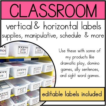 Preview of Classroom Labels: Editable