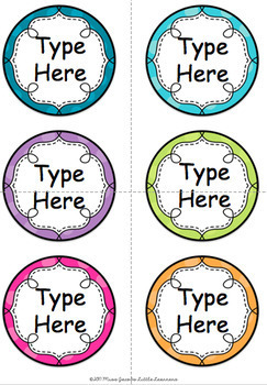 Classroom Labels - Editable Polka Dot by Miss Jacobs Little Learners