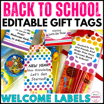 Preview of Editable End of Year Gift Tags - Name Tags  -  Labels Printable - Summer