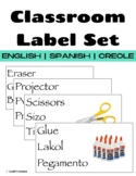 Classroom Labels | English | Spanish | Creole