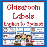 Classroom Labels English to Spanish