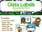 Classroom Labels - Mountain/Woodland