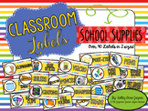 Classroom Labels: School Supplies