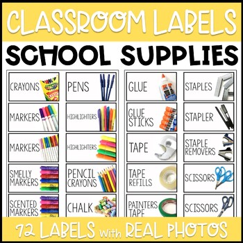 Preview of Classroom Labels | School Supplies