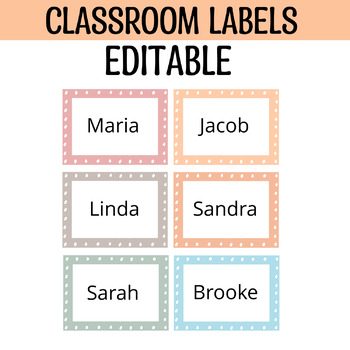 Preview of Classroom Labels, Student Name Tags, Book Bin Labels, School Labels