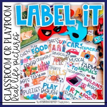 Preview of Classroom Labels | Toy Room Labels with Real Life Pictures