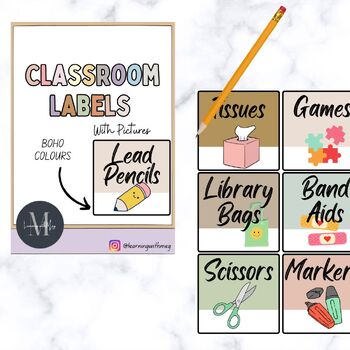 Preview of Classroom Labels WITH pictures