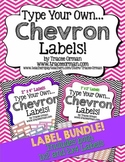 Labels Editable Bundle: Chevron {1x2 & 2x4}