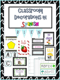 Classroom Labels and Decorations in Spanish