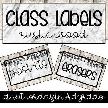 Preview of Rustic Editable Classroom Labels