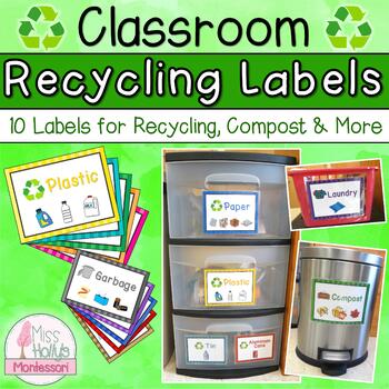Preview of Classroom Labels for Recycling, Compost & More - Earth Day