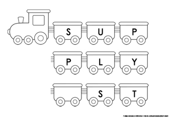 Preview of Classroom Labels for Supplies - Train set to keep classroom tidy