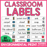Classroom Labels for a Print Rich Classroom
