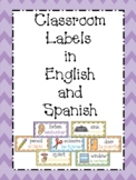 Classroom Labels in English and Spanish