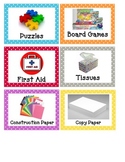 Classroom Labels (polka dot theme)