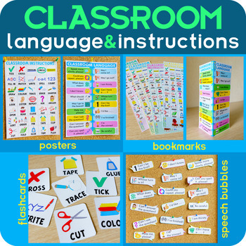 Preview of Classroom Language&Instructions 4in1