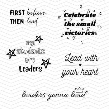 Preview of Classroom Leadership SVG PNG Files