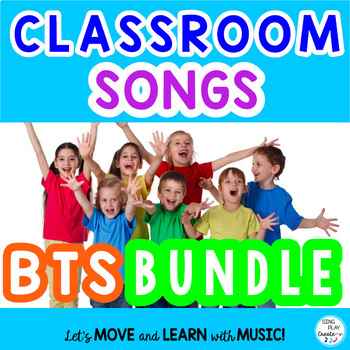 Preview of Classroom, Learning, Management Songs Bundle: Week, Months, Phonics, SEL