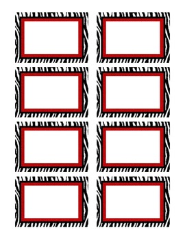 Classroom Library Bin Labels - Saucy Zebra design by ByMelissaLeigh