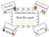 Classroom Library Book Bin Labels