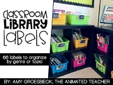 Classroom Library Book Bin Labels