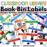 Labels for Classroom Library - Book Bin Labels EDITABLE