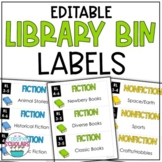 Classroom Library Book Bin Labels EDITABLE 4th-6th