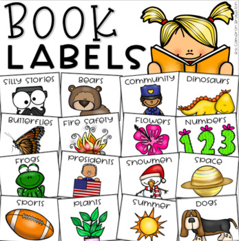 Preview of Classroom Library Book Bin Labels EDITABLE