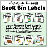 Classroom Library Book Bin Labels  + Fountas & Pinnell and