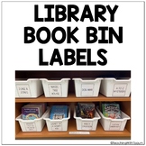 Classroom Library Book Bin Labels, Genre Labels, Editable
