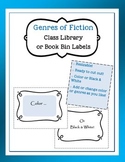 Classroom Library Book Bin Labels - Genres of Fiction