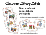 Classroom Library Book Bin Labels, Neutral Rainbow Themed!