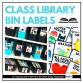 Classroom Library Book Bin Labels for Back to School | The