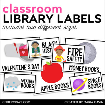 Preview of Classroom Library Book Bin Labels | Themes and Levels | EDITABLE Classroom Decor