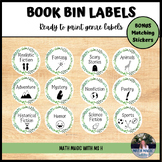 Classroom Library Book Bin Labels by Genre EDITABLE
